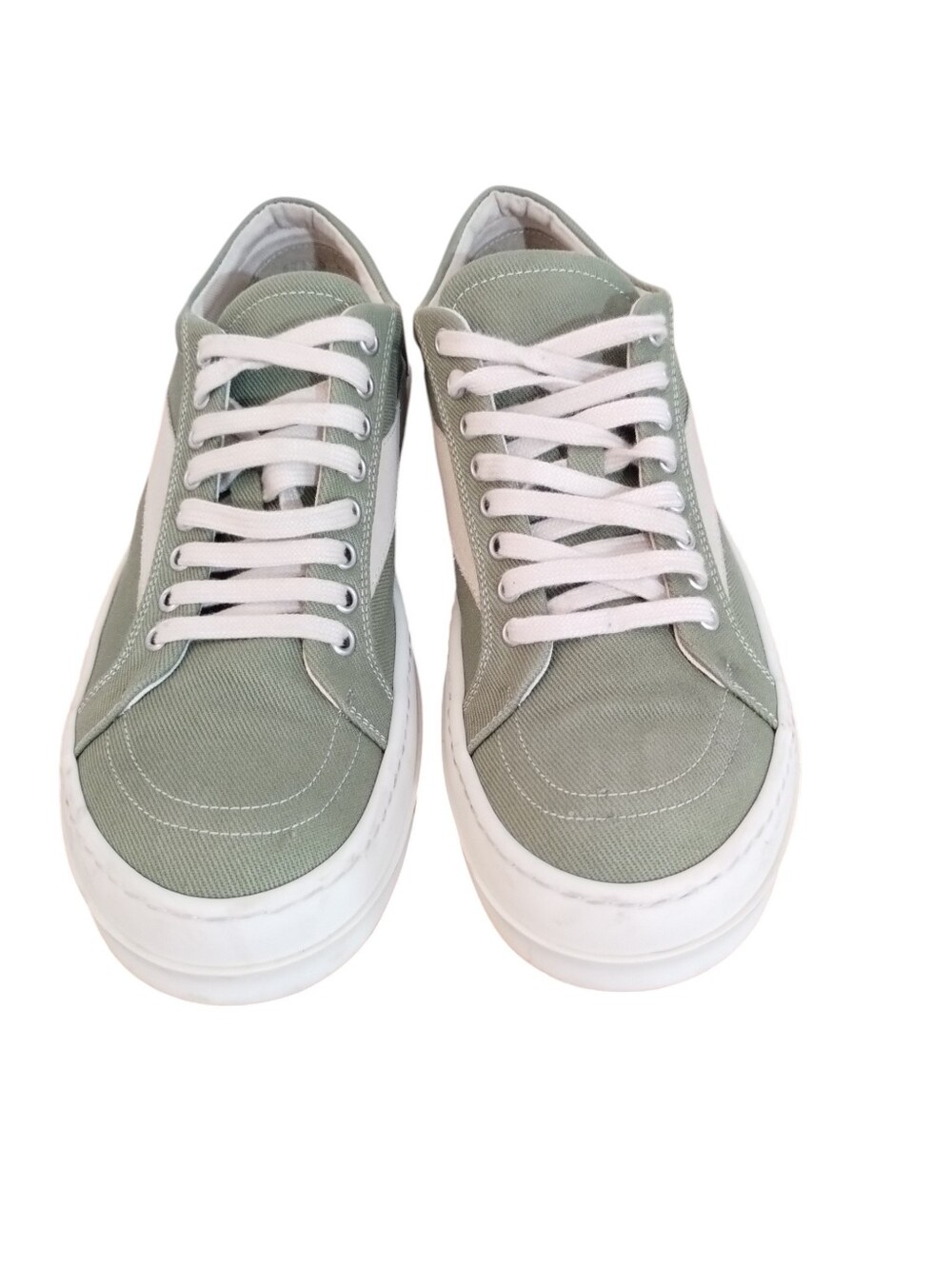 Rick Owens DRKSHDW  Vintage Low  Sneakers in Sage Milk - Picture 4 of 10